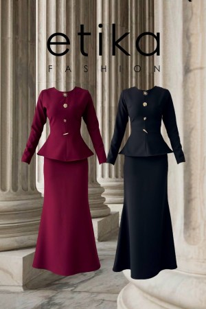 M00726-BORDO Bordo ELBİSE