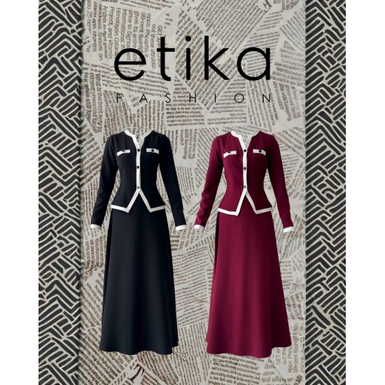 M00728-BORDO Bordo ELBİSE