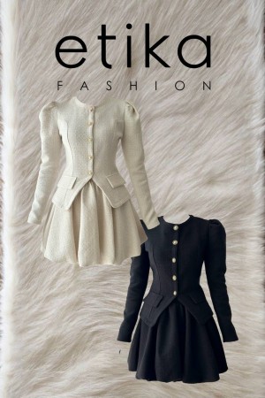 M00742-SIYAH Siyah ELBİSE