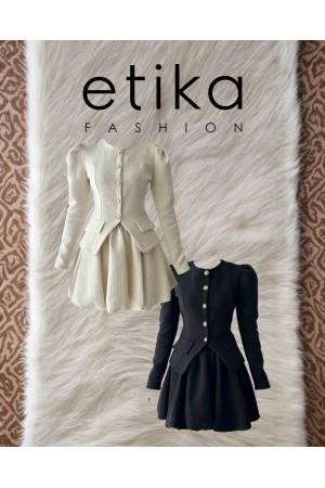 M00742-SIYAH Siyah ELBİSE