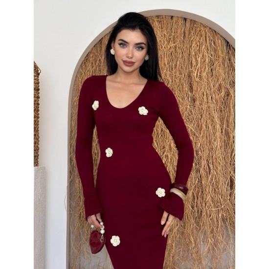 M00747-BORDO Bordo DRESS