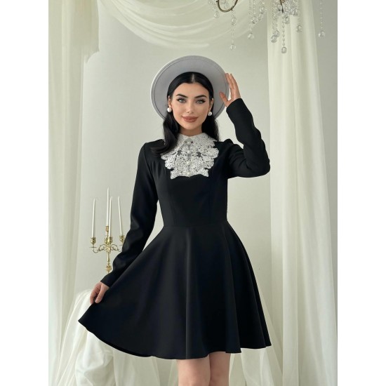 M00750-SIYAH Siyah ELBİSE