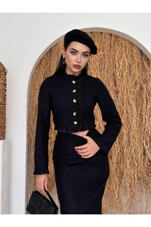 M00754-SIYAH Siyah ELBİSE