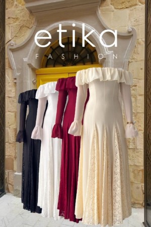 M00756-BEJ Bej ELBİSE