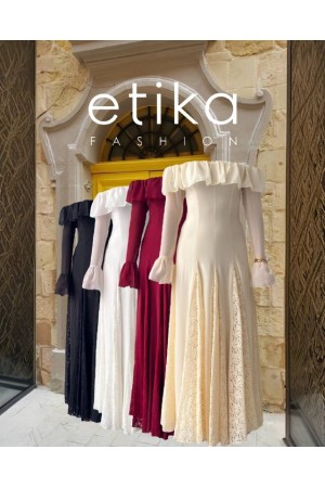 M00756-BEJ Bej ELBİSE