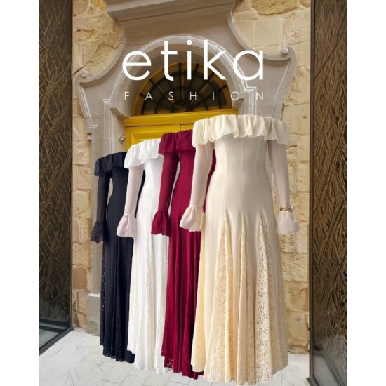 M00756-BEJ Bej ELBİSE