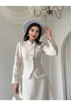 M00759-BEYAZ Beyaz ELBİSE