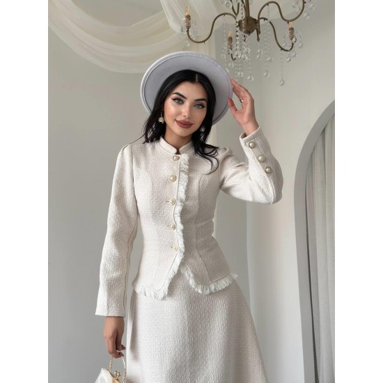 M00759-BEYAZ Beyaz ELBİSE