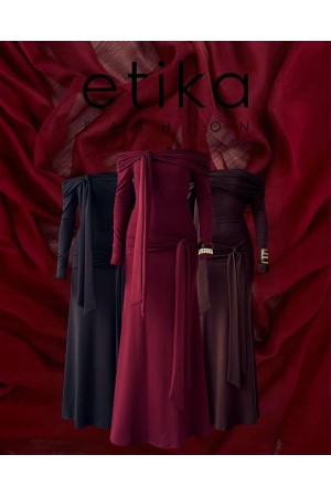 M00763-SIYAH Siyah ELBİSE