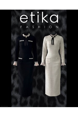 M00765-SIYAH Siyah ELBİSE