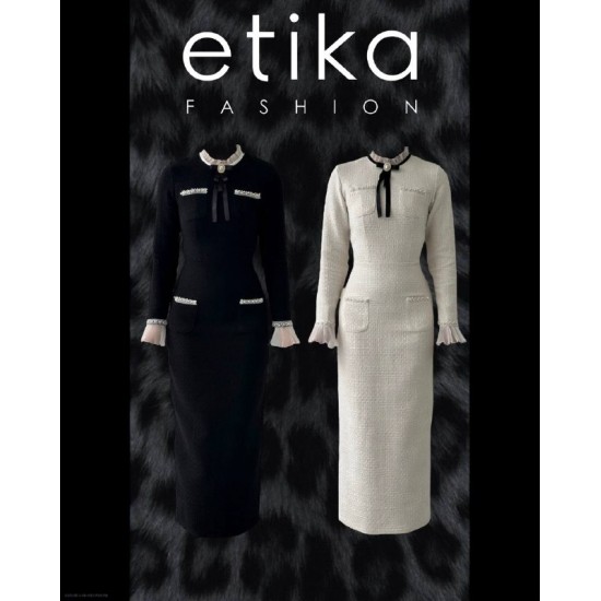 M00765-SIYAH Siyah ELBİSE