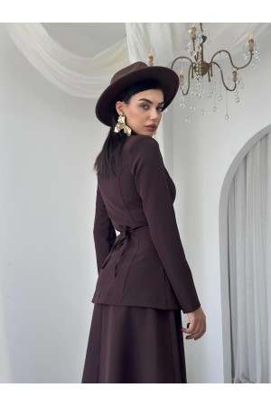 M00772-KAHVE KAHVE ELBİSE