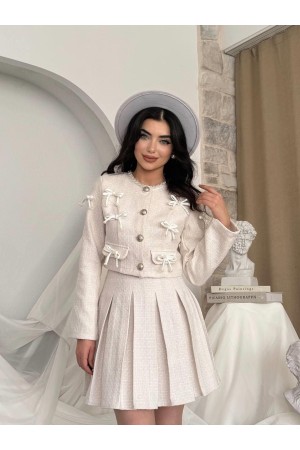 M00774-EKRU EKRU ELBİSE