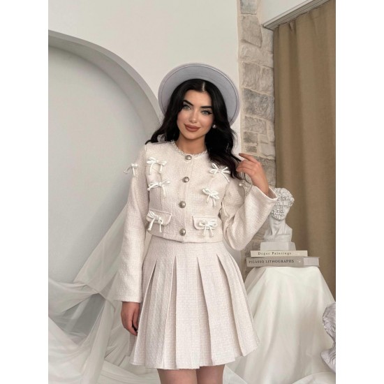 M00774-EKRU EKRU ELBİSE