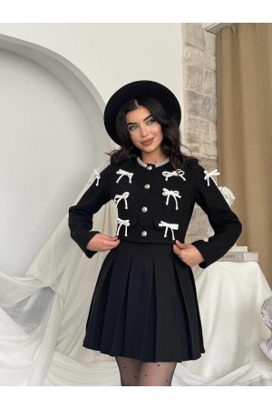 M00774-SIYAH Siyah ELBİSE