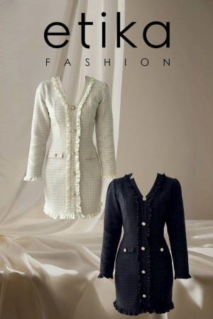 M00777-SIYAH Siyah ELBİSE