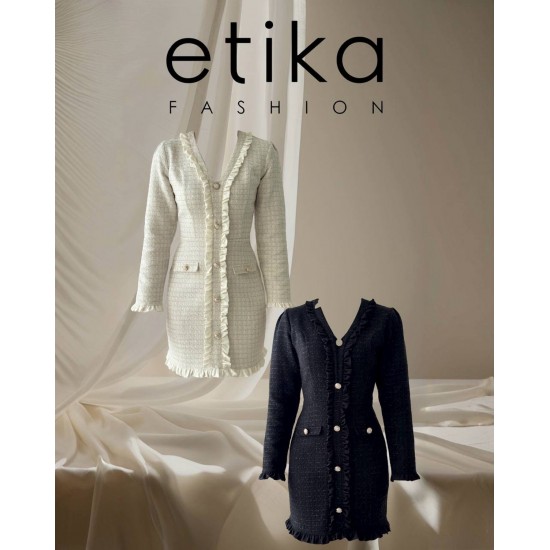 M00777-SIYAH Siyah ELBİSE