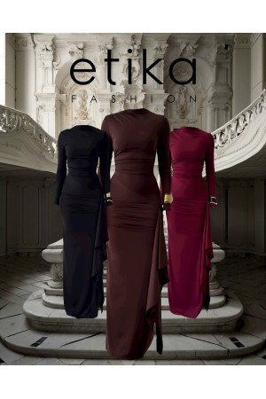 M00779-SIYAH Siyah ELBİSE