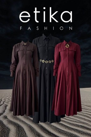 M00790-BORDO Bordo ELBİSE