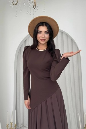 M00793-KAHVE COFFEE DRESS