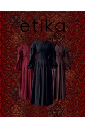 M00797-SIYAH Siyah ELBİSE