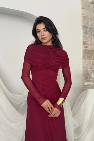 M00799-BORDO Bordo DRESS