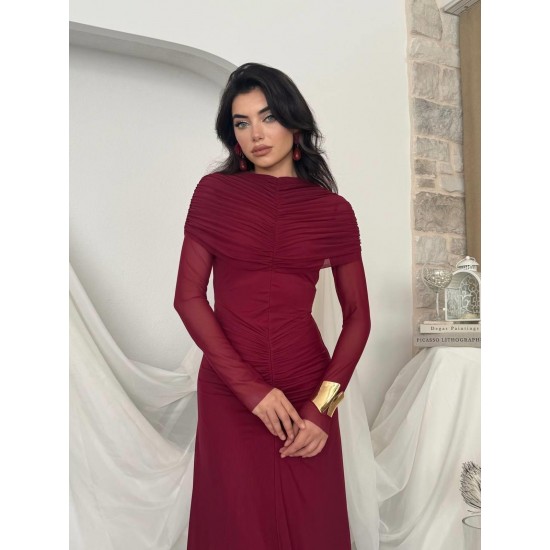M00799-BORDO Bordo DRESS