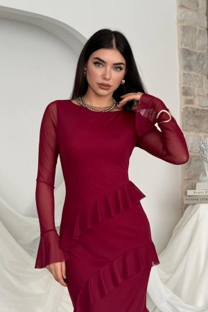 M00800-BORDO Bordo DRESS