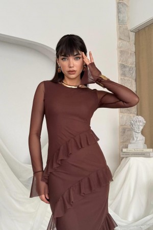M00800-KAHVE COFFEE DRESS