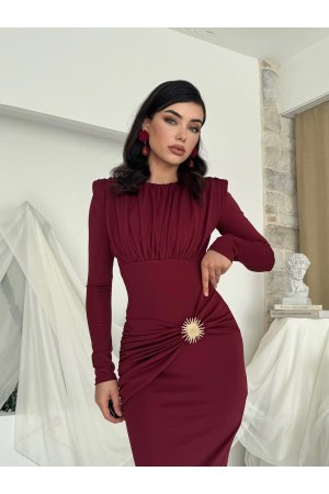 M00808-BORDO Bordo DRESS