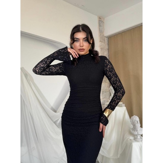 M00810-SIYAH Siyah ELBİSE