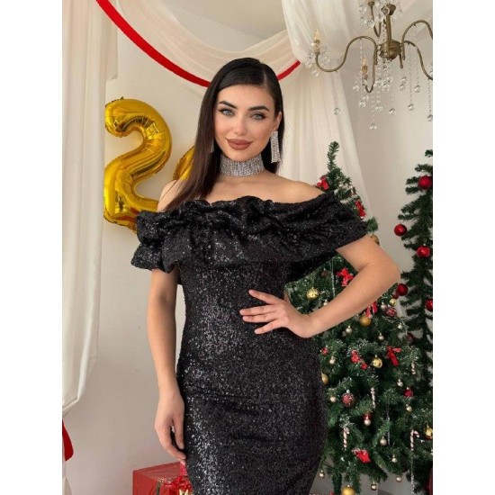 M00816-SIYAH Siyah ELBİSE