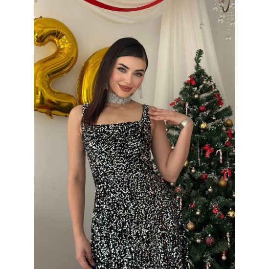 M00817-SIYAH Siyah ELBİSE