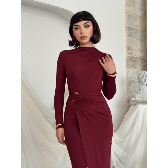 M00819-BORDO Bordo DRESS