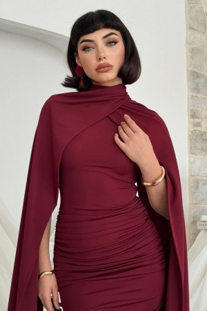 M00823-BORDO Bordo DRESS