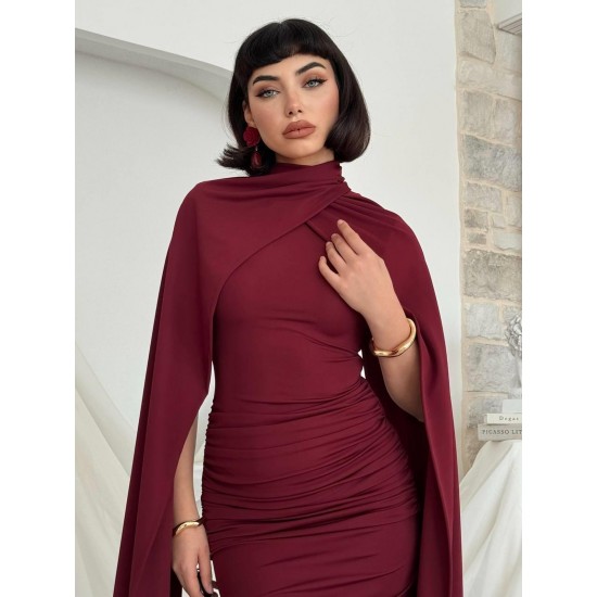 M00823-BORDO Bordo DRESS