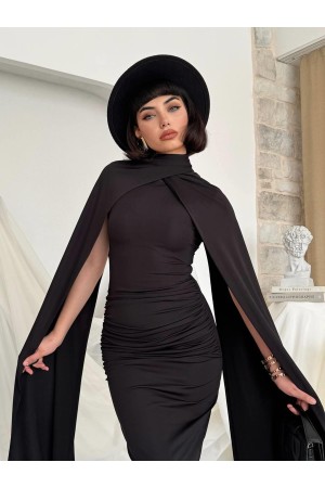 M00823-SIYAH Siyah ELBİSE