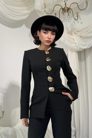 M00824-SIYAH Siyah ELBİSE