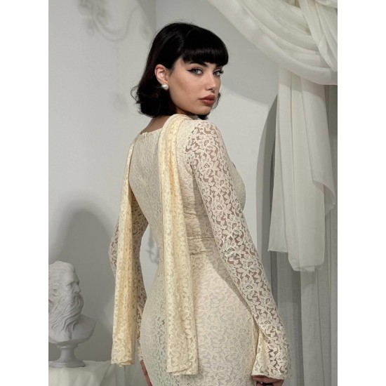 M00825-BEJ Bej DRESS