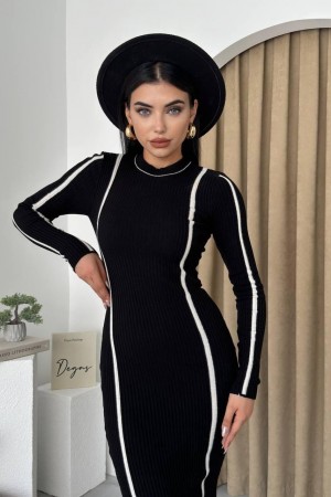 M10038-SIYAH Siyah ELBİSE