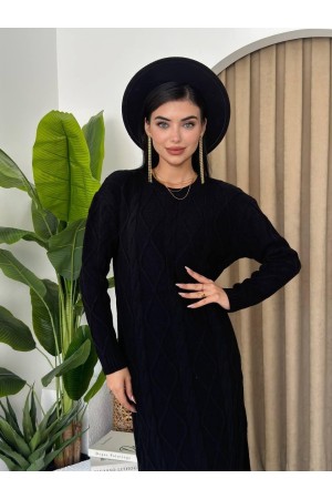 M10047-SIYAH Siyah ELBİSE