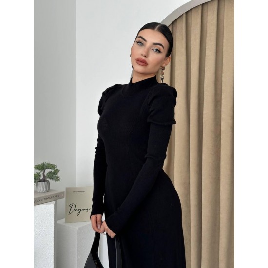 M10050-SIYAH Siyah ELBİSE