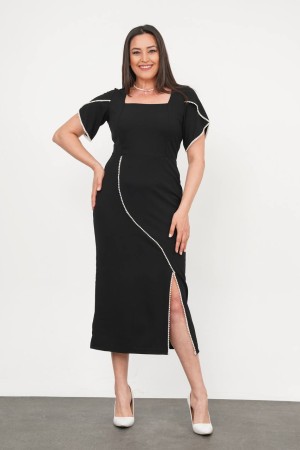 SİYAH ELBİSE KREP KUMAŞ