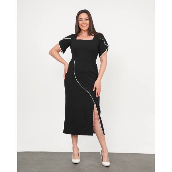 SİYAH ELBİSE KREP KUMAŞ