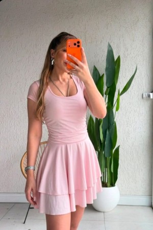 SCUBA KNIT RUFFLED MINI DRESS 188992