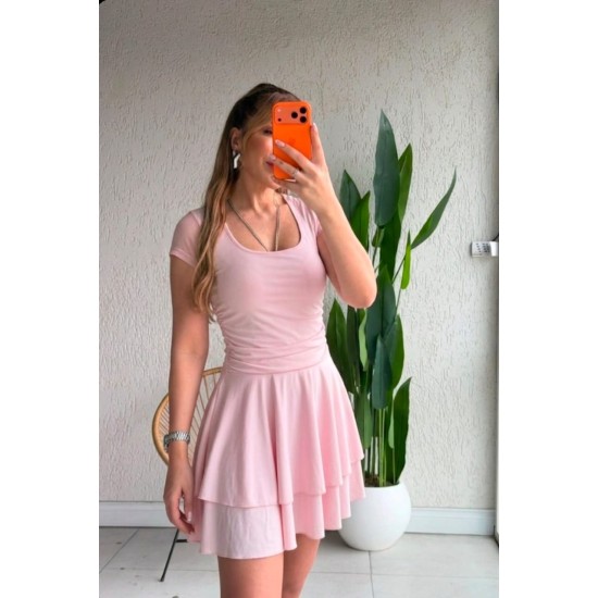 SCUBA KNIT RUFFLED MINI DRESS 188992