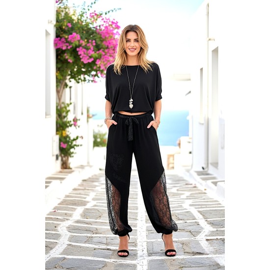 DANTEL DETAY ŞALVAR PANTOLON 188455