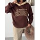 3 THREAD BRUSHED PRINTED CONTRAST DETAIL OVERSIZE SWEATSHIRT 191420