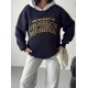 3 IPLIK SARDONLU BASKILI GARNILI OVERSIZE SWEAT 191422