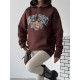 3 IPLIK SARDONLU BASKILI KAPUSONLU SWEAT 191429